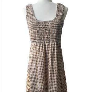 Zenobia Floral Checkered Summer Short Dress